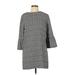 Zara Casual Dress - Shift: Gray Houndstooth Dresses - Women's Size Large