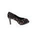 Rose Petals by Walking Cradles Heels: Black Jacquard Shoes - Women's Size 7 1/2