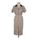 Byer Too! Casual Dress: Tan Houndstooth Dresses - Women's Size 7