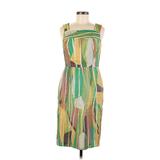 Kay Unger Casual Dress - Sheath Square Sleeveless: Green Dresses - Women's Size 6