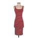 Heart & Hips Casual Dress: Red Stripes Dresses - Women's Size Small