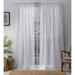 ATI Home Santos Embellished Sheer Rod Pocket Top Curtain Panel Pair