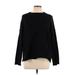 Eileen Fisher Sweatshirt: Black Solid Tops - Women's Size Large