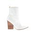 BLEECKER & BOND Ankle Boots: White Print Shoes - Women's Size 6 1/2 - Pointed Toe