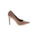 Christian Siriano for Payless Heels: Slip On Stiletto Cocktail Party Tan Solid Shoes - Women's Size 6 - Pointed Toe