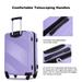 3 Piece Luggage Sets PC+ABS Lightweight Suitcase Electronic Pattern Accent Trunks with 2 Hooks, Spinner Wheels, (20/ 24/ 28)