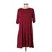 Old Navy Casual Dress - DropWaist: Burgundy Polka Dots Dresses - Women's Size Large