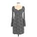 Boden Casual Dress - Sheath Sweetheart Long sleeves: Gray Dresses - New - Women's Size 8