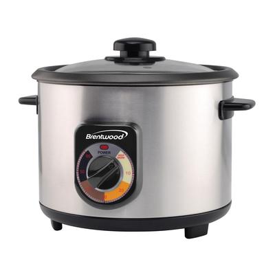 Brentwood 10-Cup Stainless Steel Crunchy Persian Rice Cooker - N/A