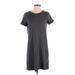 Universal Thread Casual Dress - Shift Crew Neck Short sleeves: Gray Print Dresses - Women's Size Small