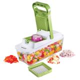 Brentwood Food Chopper and Vegetable Dicer with 6.75 Cup Storage Container in Green - N/A
