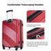 3 Piece Luggage Sets PC+ABS Lightweight Suitcase Electronic Pattern Accent Trunks with 2 Hooks, Spinner Wheels, (20/ 24/ 28)
