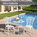 Outdoor Patio Cast Aluminum 3 Piece Bistro Set