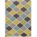 Trio Tiles Grey & Aqua 8x10 - Linon Home Décor RUGTA70081