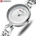 Marque de luxe CURREN Simple décontracté Quartz montres femmes argent robe montre-bracelet femme