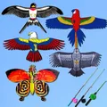 Cerf-volant en forme d'aigle pour enfants ligne de cerf-volant grand oiseau volant cadeau de