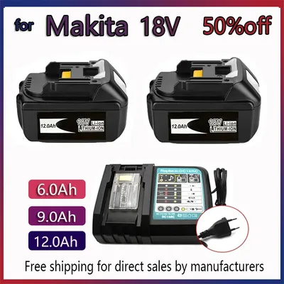 Makita-Chargeur de batterie BL1830 18V 6Ah LXT Eddie Ion compatible Makita 12Ah 18V BL1830