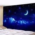 Tapisserie décorative de plage lune ciel nocturne hippicopter bohème drap de chambre serviette