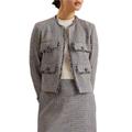 Mayumi Metallic Tweed Crop Jacket