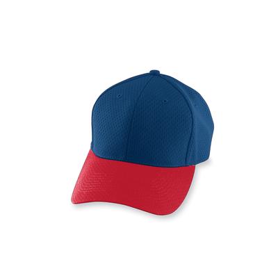Augusta Sportswear 6236 Youth Athletic Mesh Cap in Navy Blue/Red | Polyester