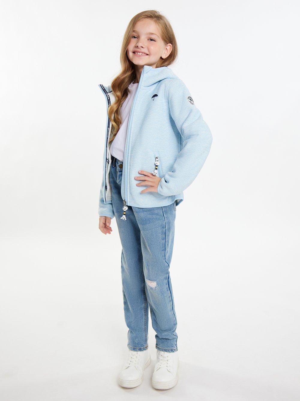 Schmuddelwedda Mädels Blouson + Tagesrucksack Mädchen blau, 128 Image