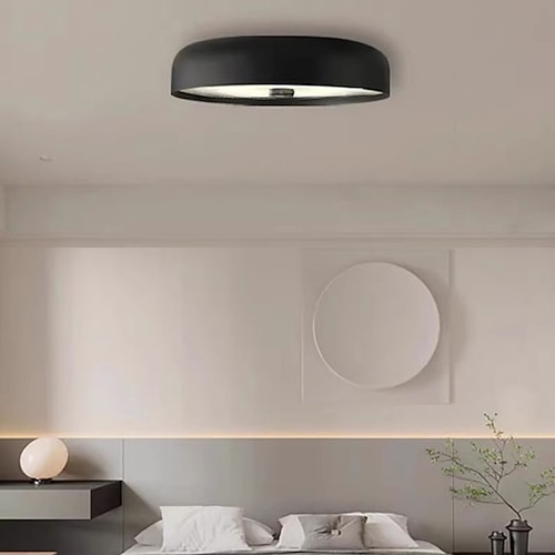 Deckenleuchte, dimmbar, 1-flammig, natürliches Licht, 40 cm, Metall, nordisch, minimalistisch, rund, modern, Vollspektrum, Augenschutz, Schlafzimmer, Kinderzimmer, Wohnzimmer, Arbeitszimmer, 110–240 V Image