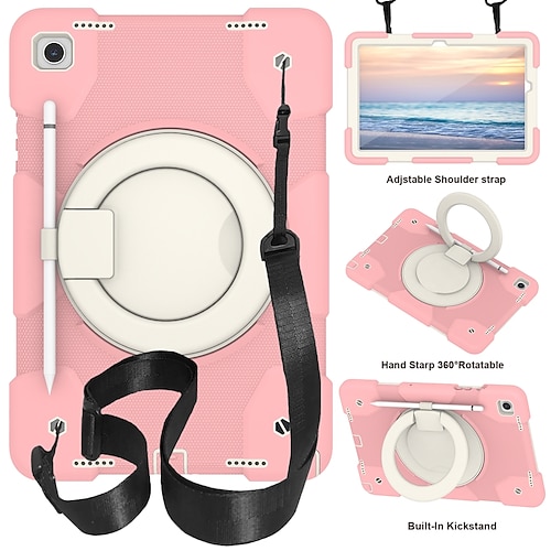 Tablette Hüllenabdeckung Für Samsung Galaxy Tab A9 8.7 A8 10.5'' A9 Plus 11 Bleistifthalter 360° Drehbar Schulter Träger PC Silikon Image