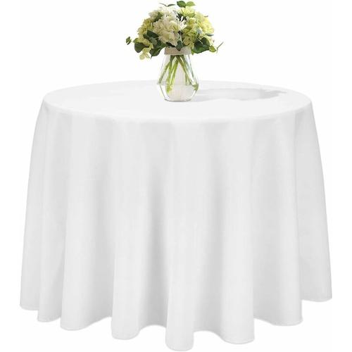 Runde Tischdecke Tischtuch 230 cm, waschbare, Polyester schmutzabweisende Tischwäche für Party