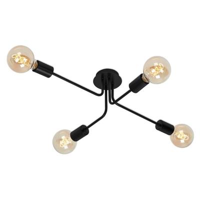 Briloner - Deckenleuchte Deckenspots Schwenkbar Retro 4xE27 60W schwarz Metall Image