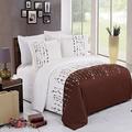 Soft 100% Brushed Microfiber 3 Piece Duvet Cover Set Embroidered - King/California King - Ellis