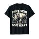 Dicke Haut Soft Heart Nashorn Geschenke Lustige Grafik Tees T-Shirt