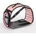 Pet Carrier Airline Approved Under Seat Pet Carrier Transparent Foldable Soft Pet Travel Case for Puppy Cat and Rabbit (Small Size)