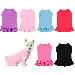 6 Pieces Dog Dresses Dog Shirt Skirt Dog Sleeveless Dress Breathable Pet Shirts with Ruffles Dog SundressXS