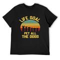 Life Goal Pet All The Dogs Hats for Men Washed Distressed Baseball Caps Soft Washed Workout Hats Breathable Shirt Black 2XL