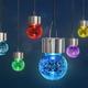 Christmas Decor Lights Outdoor Cracked Glass Solar Lights Hanging Decorative LED Ball Lights Waterproof Tree Solar Powered Globe Lights with Handle for Garden Yard Patio Fence Christmas Decoration