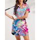 Women's Tennis Dress Golf Dress Pink Short Sleeve Dress Ladies Golf Attire Clothes Outfits Wear Apparel