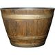 Whiskey Resin Flower Barrel Planter Distressed Oak 15