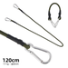 Shade sail accessory kit - 4 elastic tensioners - Black - Sun protection - Fixing - Assembly tools green 120cm