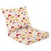 Outdoor Deep Seat Cushion Set 24 x 24 Mid Century Modern seamless pattern retro starbursts orange red pink Deep Seat Back Cushion Fade Resistant Lounge Chair Sofa Cushion Patio Furniture Cushion