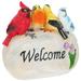 Bird Welcome Sign Animal Outdoor Decoration Decorate Decorations Garden Resin