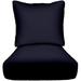xrboomlife RSH DÃ©cor Indoor Outdoor Deep Seating Cushion Set 24\u201Dx 27\u201D x 5\u201D Seat and 25\u201D x 21\u201D Back Choose Color Ivory (Cream Natural)