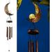 Sueyeuwdi Wind Chimes For Outside Outdoor Hanging Warm Solar Wind Moon Chimes Gl Decor For Outside Decoration & Hangs 33*20*9cm