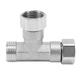 Pipe Fitting 3 Way Tee 304 Stainless Steel T-Type Hose Connector Pipeline Adapter G1/2 for Water Air 2 Female Thread Joint and 1 Male Thread Joint