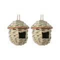 Sueyeuwdi Straw Woven Bird House Nests Box Hanging Bird Nests Home Garden Decoration Gardening Supplies Garden Decor 40*20*15cm