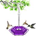 Sherem Hummingbird Feeders Shirem Hummingbird Feeders with 30 Feeding Ports Hummingbird Feeders for Outdoor Hanging Plastic Saucer Hummingbird Feeders Easy to Clean and Refill 3pcs