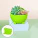 Sueyeuwdi Plant Pots Vase Thickening Creative Cute Dinosaur Silicone Flower Pot Office Desktop Pot Succulent Flower Pot Decoration Mini Flower Pot Gardening Supplies Garden Decor Green 12*10*9cm