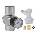 Water Pressure Reducing Valve 0?60PSI Stainless Steel Pressure Regulator Multifunctional Hose Pressure Regulator for Homebrew