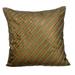 Throw Pillow Cover With Zipper Pillow Covers 24x24 inch (60x60 cm) Green Silk Throw Pillow Covers Handmade Pillow Covers Striped Pillow Shams Modern - Unfolding Olive Copper