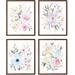 U-SHARE Botanical Prints - Set of 4 Flower Poster Flower Pictures Wall Decor Floral Prints Wall Flower Pictures Flowers Posters Flower Prints Floral Botanical Prints (16x20 Framed Black)