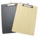 2 Pcs Stationary Board Clip Document Clipboard Folder Board Paper Pencil Wooden Office